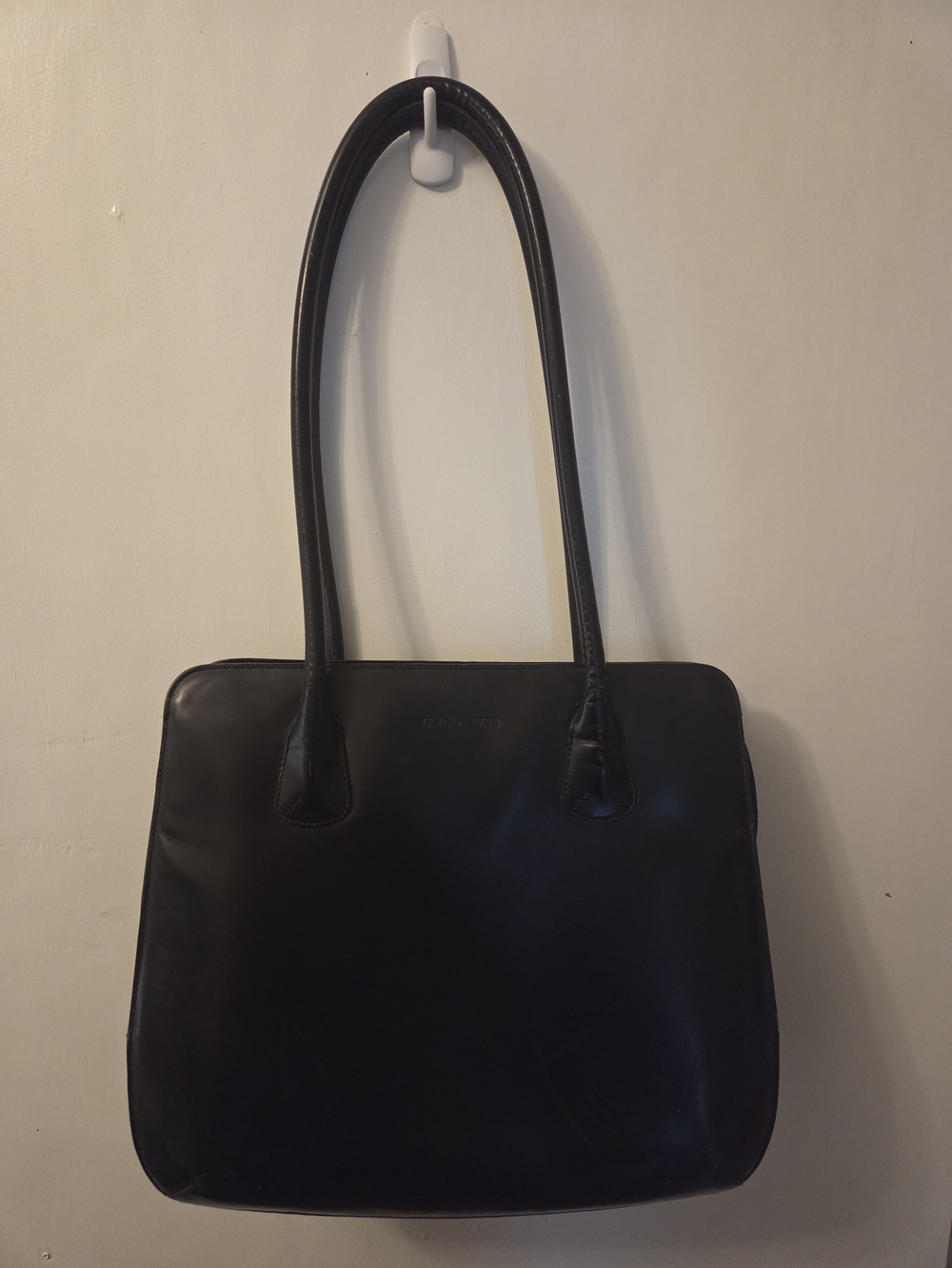 Giorgio Armani Classic Black Shoulder Bag Vintage Collector's Item From 2000's